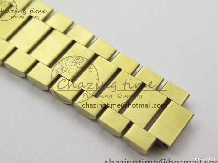 0212 DailyWear Day-Date 36mm 128235 YG Crystal BP Best Edition Silver Crystal Marker Dial on YG President Bracelet A 2676